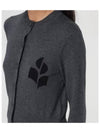 Newton logo cardigan charcoal 02AN CA0040FA A1X05E - ISABEL MARANT - BALAAN 4