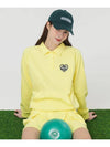 Heart logo point collar neck sweatshirt YELLOW - MONBIRDIE GOLF - BALAAN 7