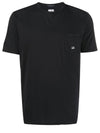 Mini Logo Print Short Sleeve T-Shirt Black - CP COMPANY - BALAAN 1