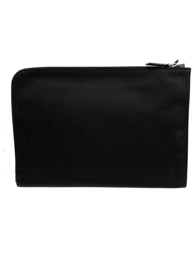 Nylon V Logo Clutch Bag Black - VALENTINO - BALAAN.