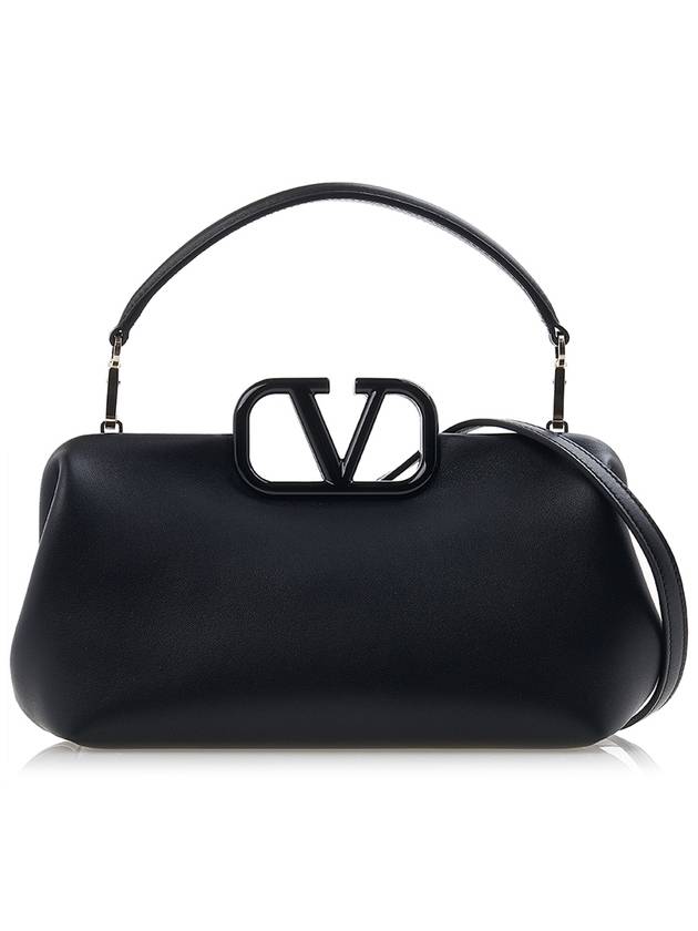 Women's V Logo Tote Bag Black - VALENTINO - BALAAN 4