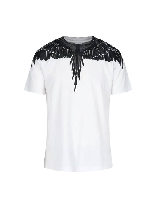 Men's Icon Wings Short Sleeve T-Shirt White - MARCELO BURLON - BALAAN 1