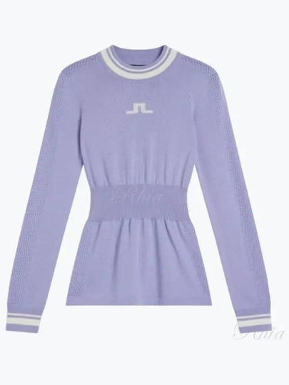 Bree Ribbed Waist Knit Top Sweet Lavender - J.LINDEBERG - BALAAN 2