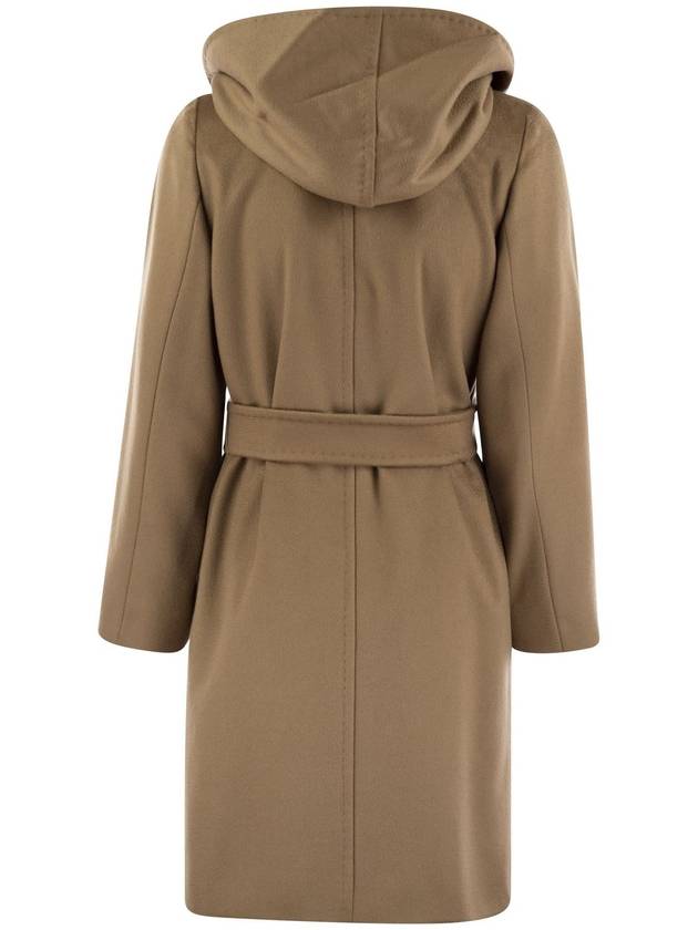 New Mang Hooded Wool Single Coat Camel - MAX MARA - BALAAN 3