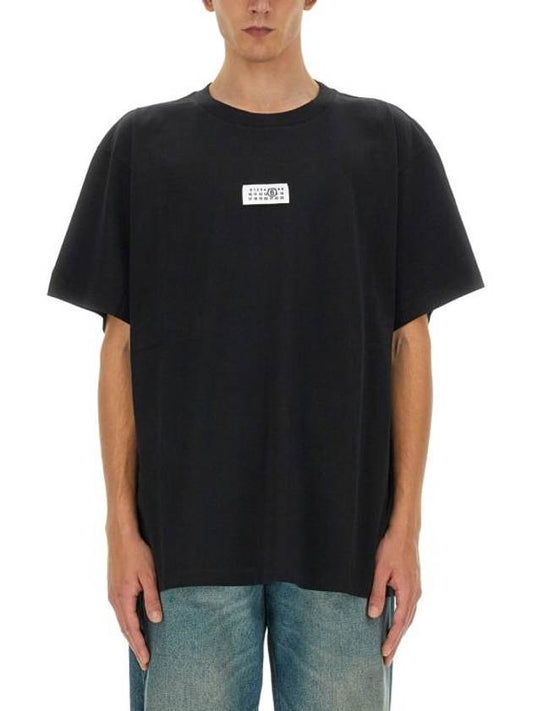 MM6 short sleeve t shirt SH0GC0032 S24312900 BLACK - MAISON MARGIELA - BALAAN 1