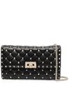 Rockstud Spike Leather Shoulder Bag Black - VALENTINO - BALAAN 1