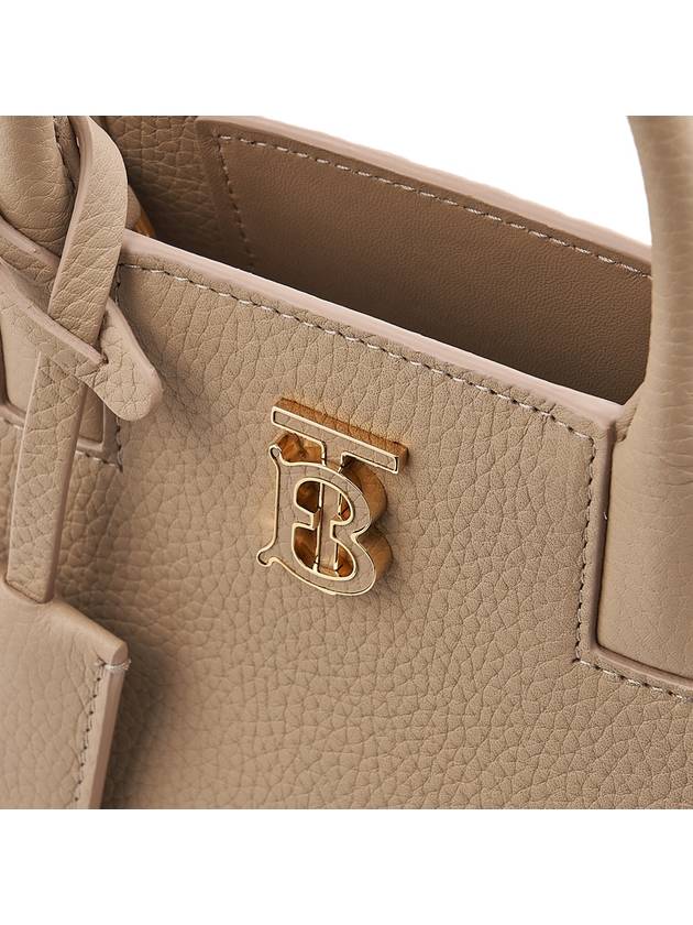 Mini Frances Leather Tote Bag Beige - BURBERRY - BALAAN 7