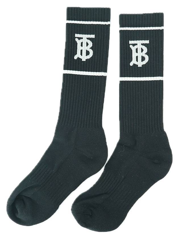 Women's Logo Socks Black - BURBERRY - BALAAN 2