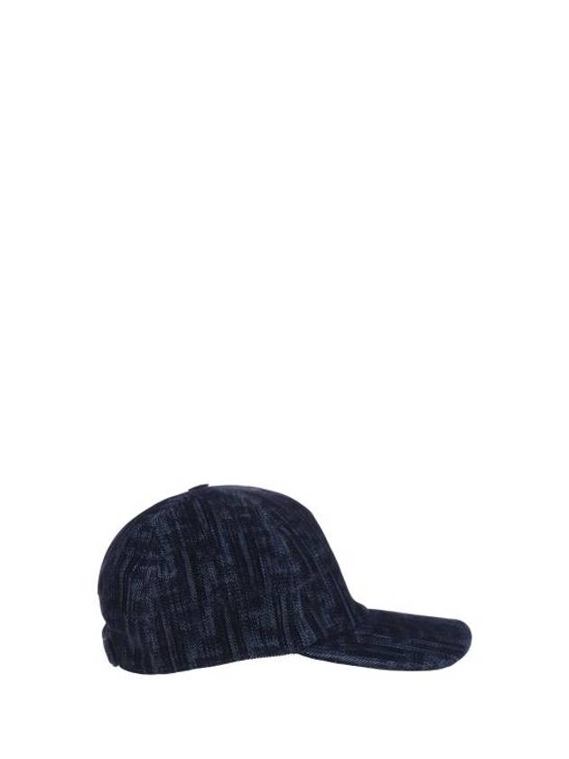 FF Denim Ball Cap Blue - FENDI - BALAAN 3