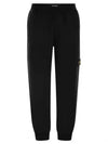 Signature Wappen Patch Cotton Exhaust Pants Black - STONE ISLAND - BALAAN 2