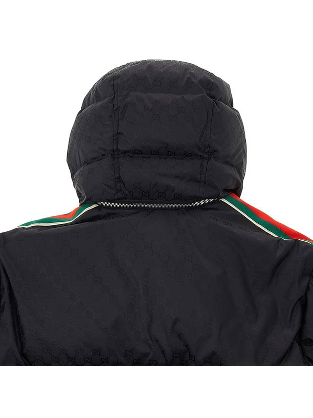 GG Jacquard Hooded Padding Jacket Black - GUCCI - BALAAN 9