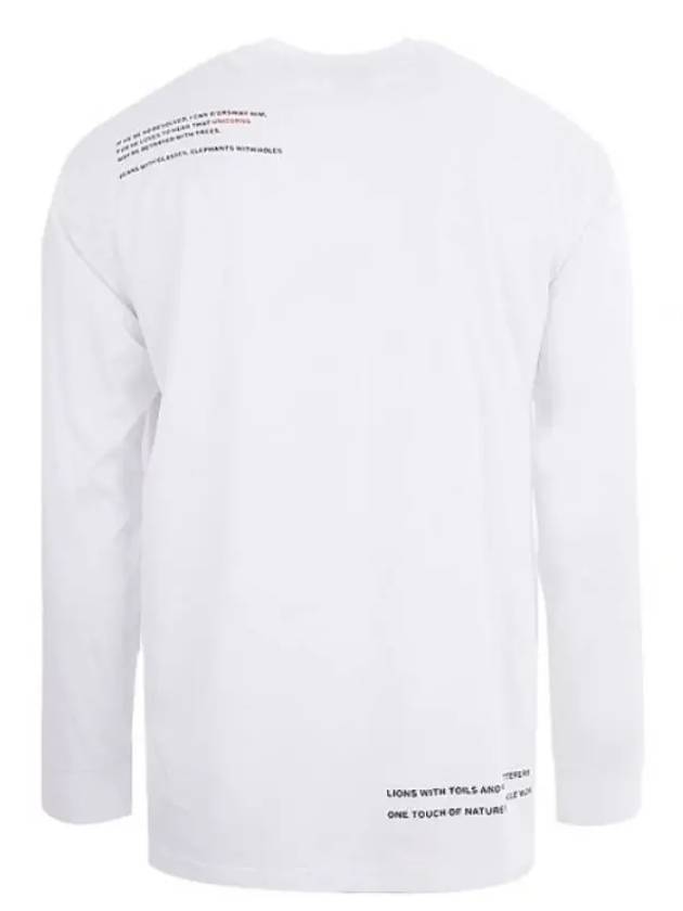 Men's Alphabet Print Long Sleeve T-Shirt White - BURBERRY - BALAAN 8