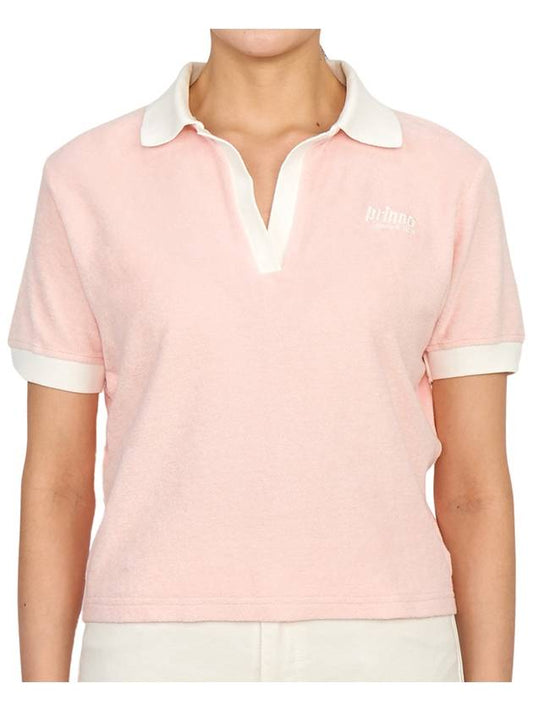 Logo Polo Shirt Baby Pink - SPORTY & RICH - BALAAN 1