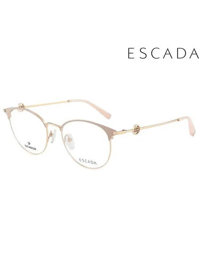 Glasses Frame VES C72F 52001A Round Titanium Men Women - ESCADA - BALAAN 2