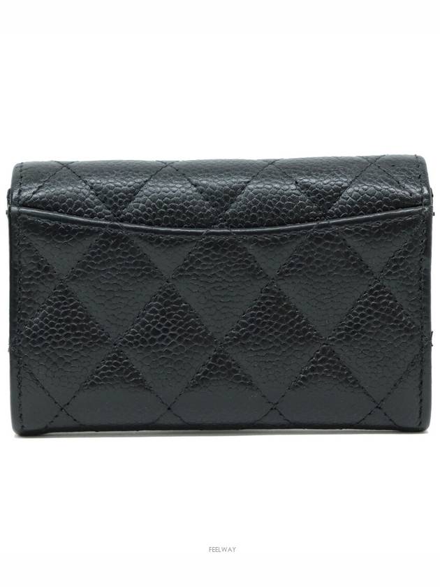 Really clean 97 points out of 100 Classic caviar snapping silver flap card wallet - CHANEL - BALAAN 4