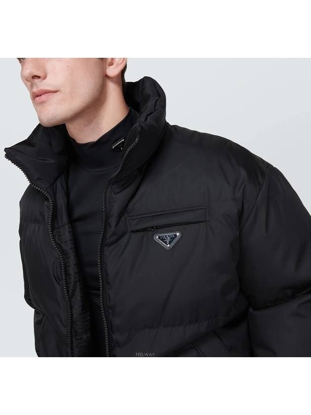 Medium-Length Re-Nylon Reversible Down Padded Jacket Black - PRADA - BALAAN 3