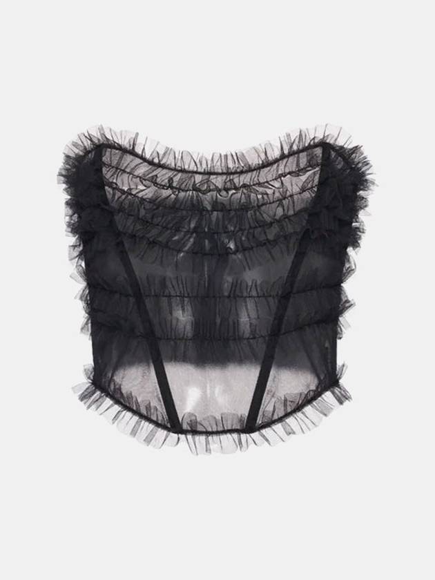 Ruched Tulle Bustier - ALESSANDRA RICH - BALAAN 1