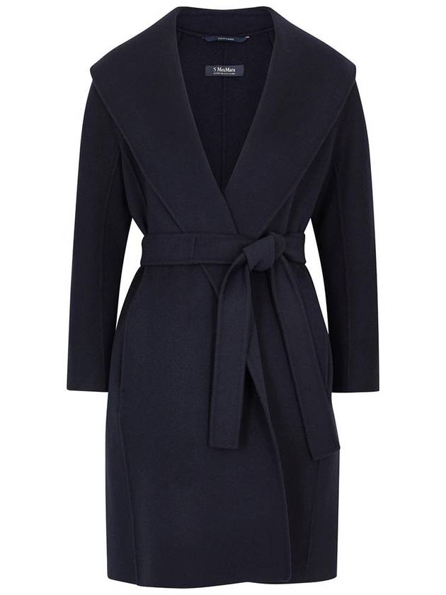 Messi Virgin Wool Single Coat Navy - MAX MARA - BALAAN 2