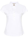 Cotton Short Sleeve Polo Shirt White - HERNO - BALAAN 1