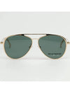 Eyewear Pilot Gold Metal Sunglaases Green - BALLY - BALAAN 4