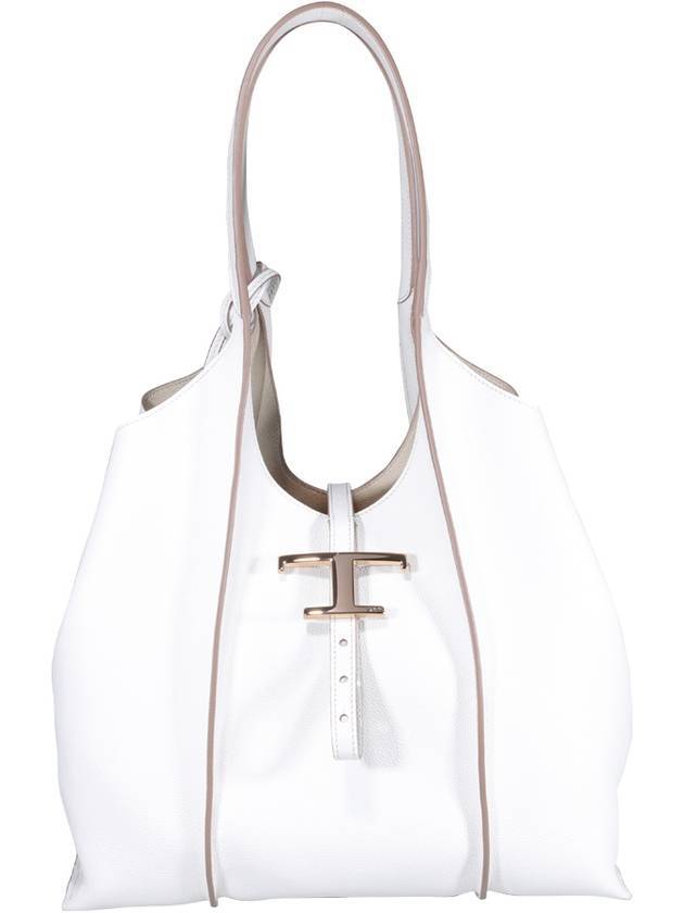 T logo shoulder bag white - TOD'S - BALAAN.