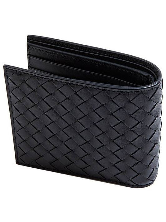 Intrecciato Weaving Half Wallet Black - BOTTEGA VENETA - BALAAN 2