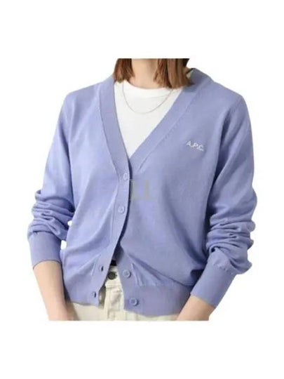 Bee Logo V-neck Cardigan Blue - A.P.C. - BALAAN 2