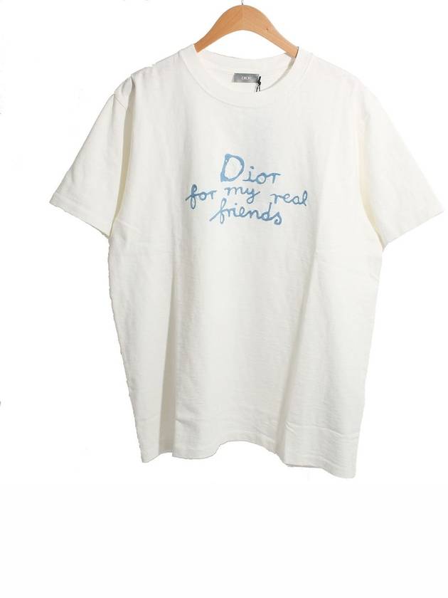 Logo Print Short Sleeve T-Shirt White - DIOR - BALAAN 2