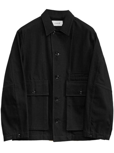 Boxy Denim Jacket Black - LEMAIRE - BALAAN 1