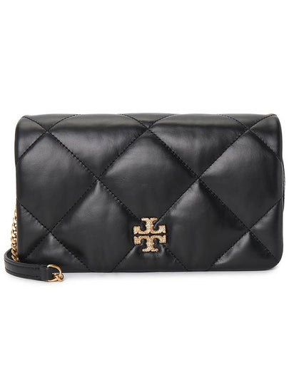 Kira Diamond Quilted Chain Long Wallet Black - TORY BURCH - BALAAN 2