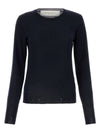 Round Neck Wool Knit Top Navy - GOLDEN GOOSE - BALAAN 2