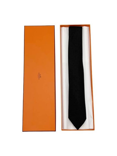 Faconnee New H Tie Black - HERMES - BALAAN 2