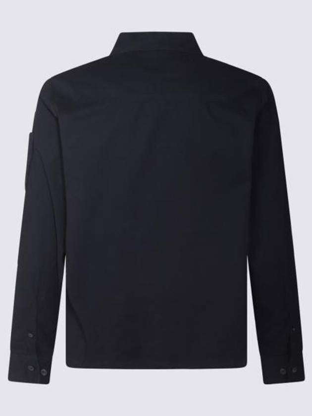 Full Zip Over Long Sleeve Shirt Blue - CP COMPANY - BALAAN 3