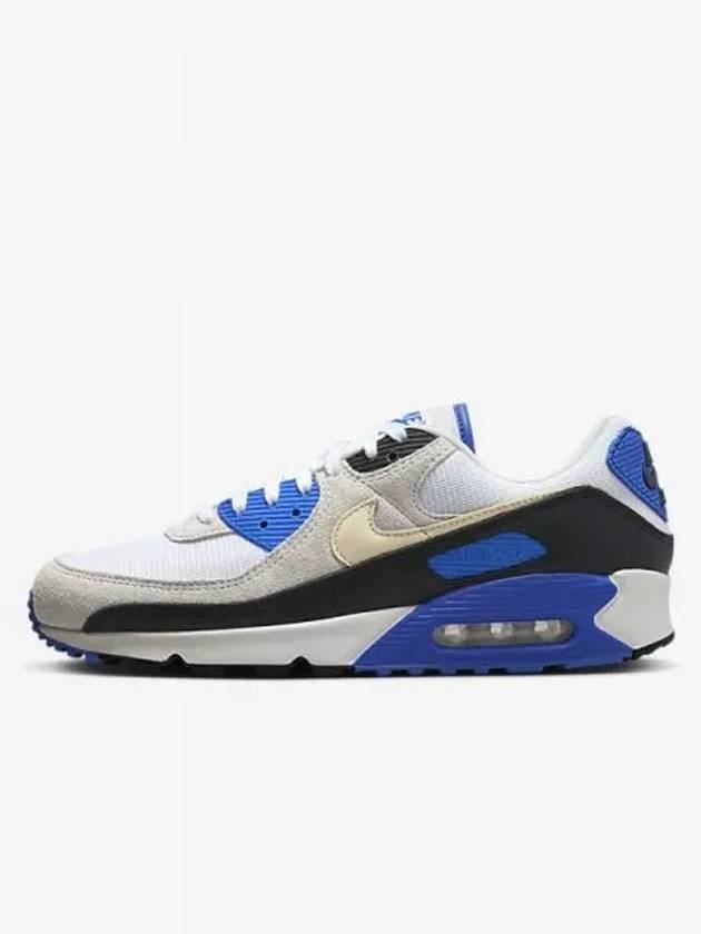 Air Max 90 Premium Low Top Sneakers White Blue - NIKE - BALAAN 2