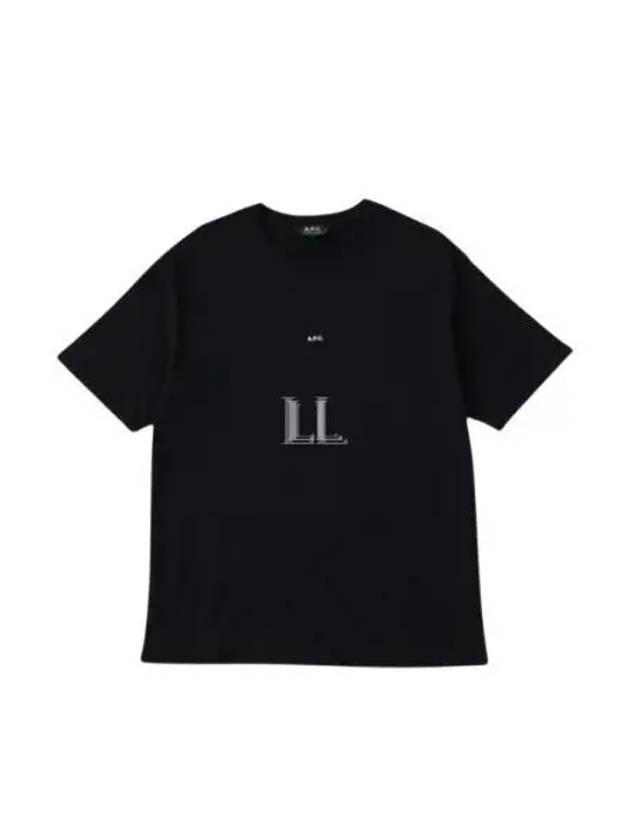 Men's Kyle Logo Print Cotton Jersey Short Sleeve T-Shirt  Black - A.P.C. - BALAAN 2