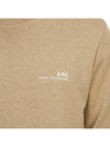 Men's Item Logo Crew Sweatshirt Heather Beige - A.P.C. - BALAAN 9