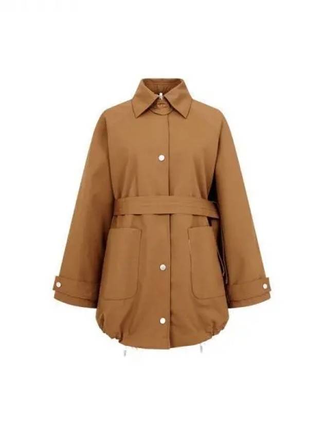 Women s String Hem Raglan Coat Brown 271850 - EMPORIO ARMANI - BALAAN 1