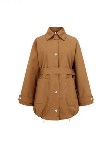 Women s String Hem Raglan Coat Brown 271850 - EMPORIO ARMANI - BALAAN 1