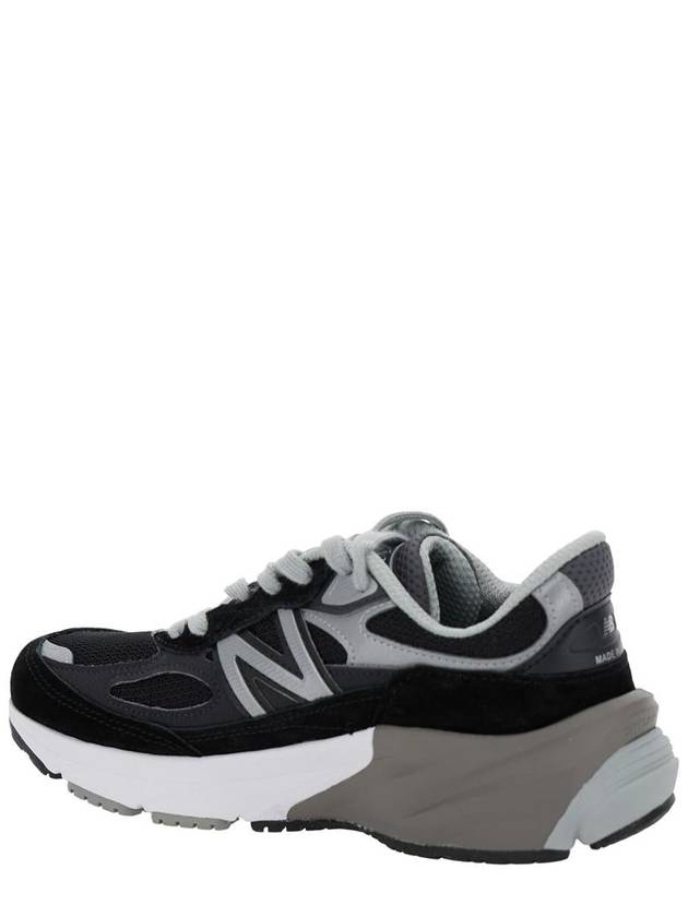 Black Low Top Sneakers With Logo Detail In Suede And Tech Fabric Woman - NEW BALANCE - BALAAN 3