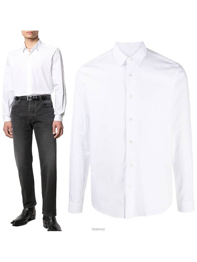 Classic Long Sleeve Shirt White - AMI - BALAAN.