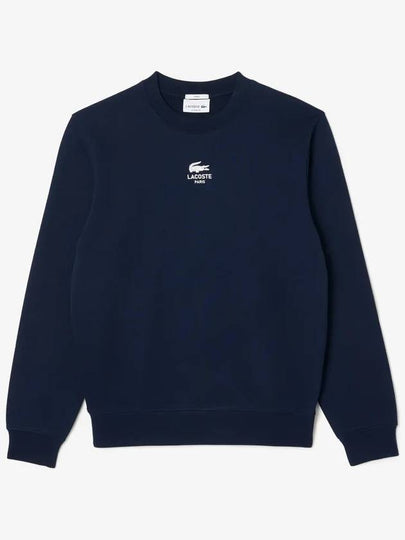 Unbrush Fleece Sweatshirt Navy Blue - LACOSTE - BALAAN 2