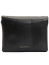 Leather Prisma Pouch Bag Black - MARNI - BALAAN 5