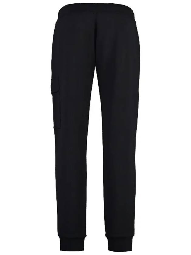 Diagonal Raised Fleece Cargo Track Pants Black - CP COMPANY - BALAAN 4