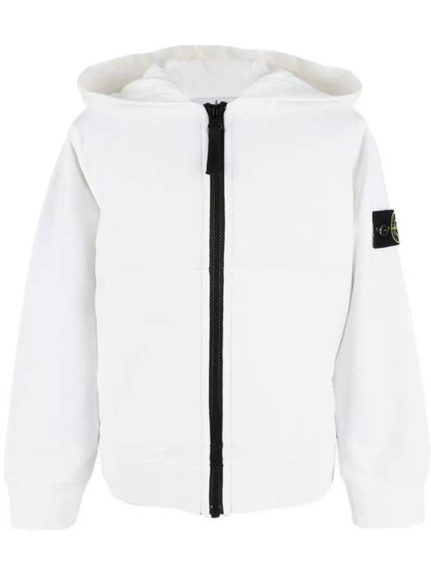 Stone Kids Waffen Patch Hood Zip up White 761660740 V0001 - STONE ISLAND - BALAAN 3