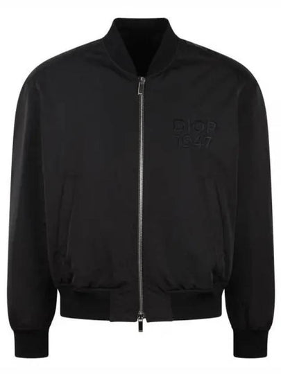 Logo Embroided Bomber Jacket Black - DIOR - BALAAN 2