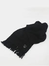 Wool Fox Head Muffler Black - MAISON KITSUNE - BALAAN 3