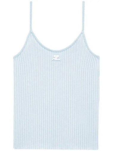 Logo Knit Sleeveless Sky Blue - COURREGES - BALAAN 1