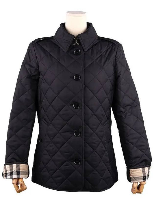 New Frankby Quilted Jacket Navy - BURBERRY - BALAAN 2