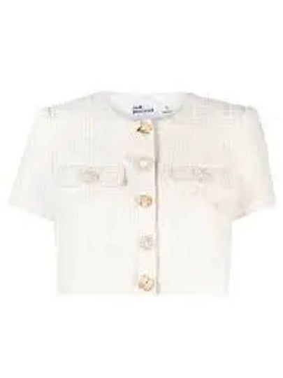 Women's Boucle Cropped Shirt Cream - SELF PORTRAIT - BALAAN 2