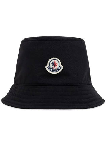 Logo Patch Bucket Hat Black Women s 3B00052 57843 999 - MONCLER - BALAAN 1